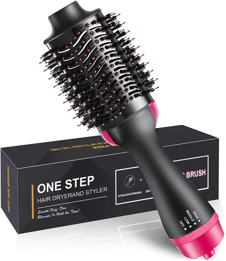 One-Step Hair Dryer & Volumizer Brush – 1200W Professional Hot Air Styler for All Hair Types ✨