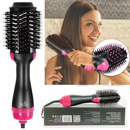 One-Step Hair Dryer & Volumizer Brush – 1200W Professional Hot Air Styler for All Hair Types ✨