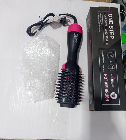 One-Step Hair Dryer & Volumizer Brush – 1200W Professional Hot Air Styler for All Hair Types ✨