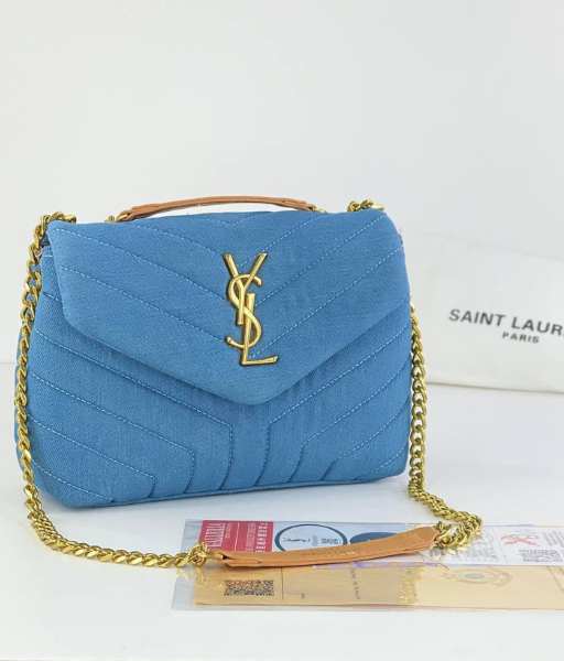 High-Quality Denim Shoulder Bag – Inspired by Saint Laurent LouLou Design