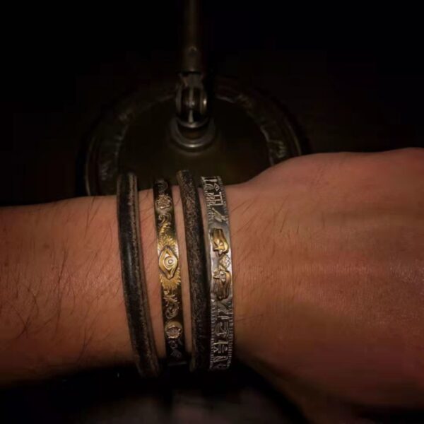Egyptian Eye Of Horus Gold Bracelet - Image 5