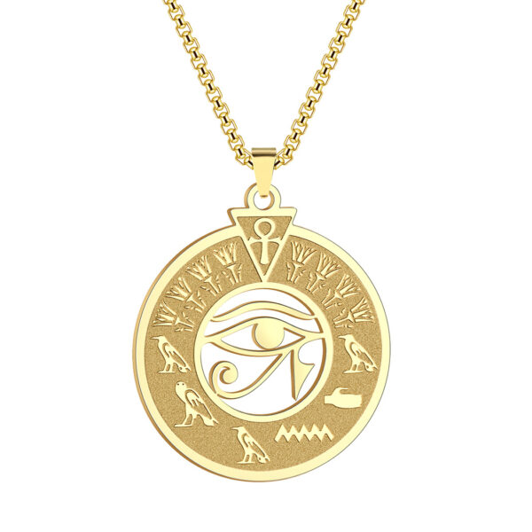 Stainless Steel Egyptian Hieroglyphics Necklace - Image 10