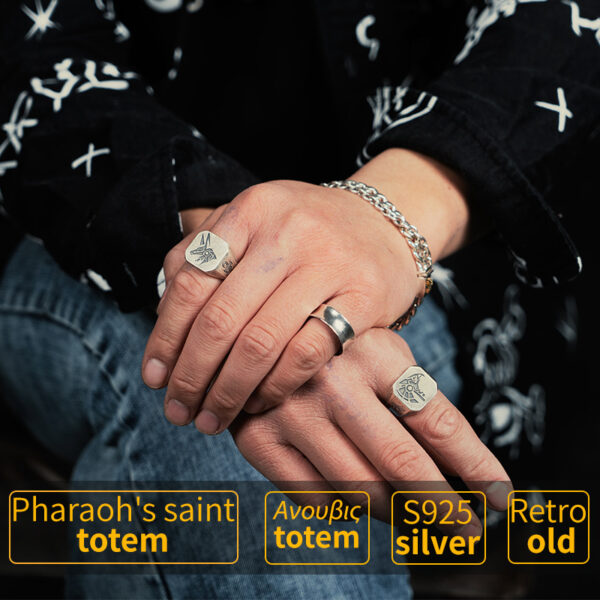 Egyptian Gods Eye Of Horus Thai Silver Ring - Image 5