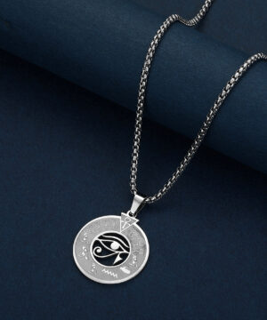 Stainless Steel Egyptian Hieroglyphics Necklace