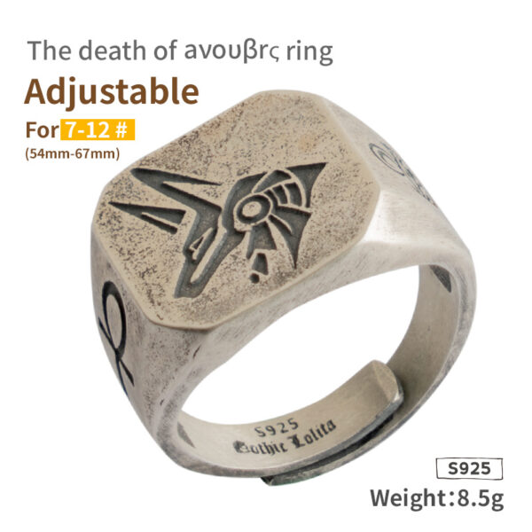 Egyptian Gods Eye Of Horus Thai Silver Ring - Image 6